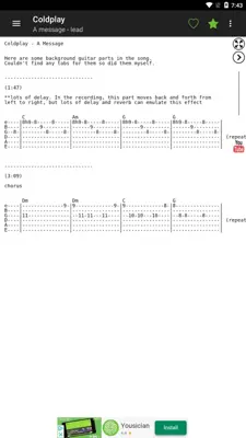 Guitar chords and tabs android App screenshot 1